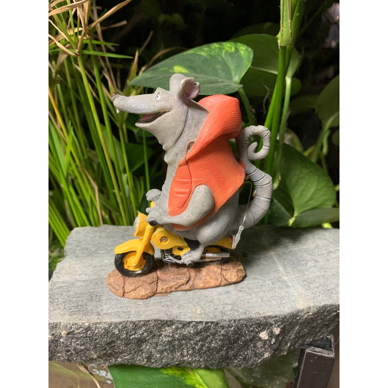 Rat on Harley like Bike Aquarium Ornament