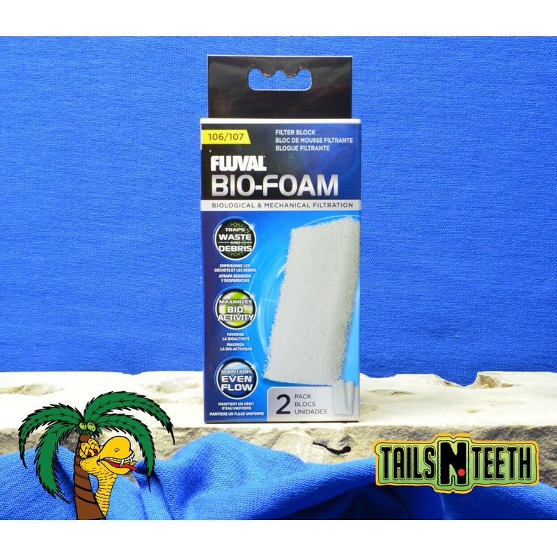 Fluval BIO-FOAM for Fluval 106/107 - Mechanical Filter Media - 2 Pack - A220