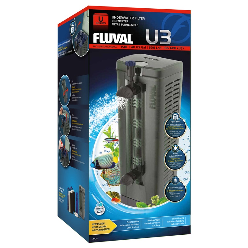 Fluval U3 Underwater Filter - For Aquariums 150 L (40 US Gal)