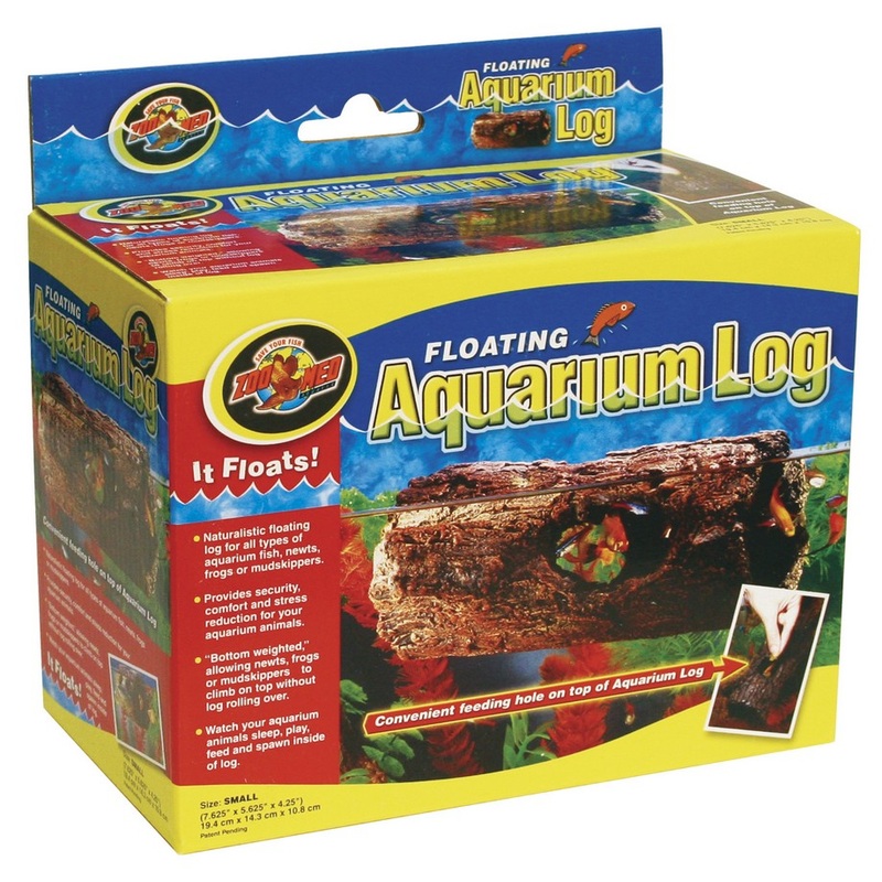 Zoo Med Floating Aquarium Log - Small 6"x3.25"x3.2" - Provides Security