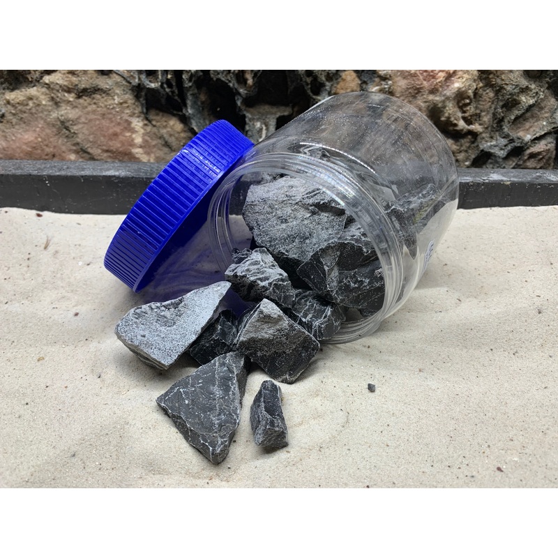 Black and White Multilayer Rock Pieces Jar - Great For Nano Tanks..