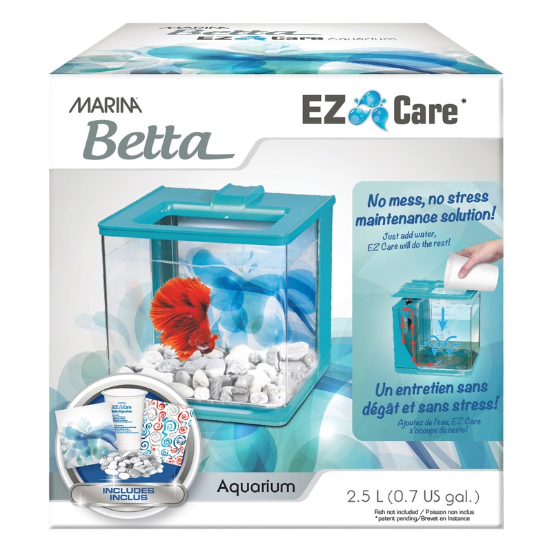 Marina 2.5L EZ Care Betta Kit - Blue - 2.5 L (0.7 US gal)