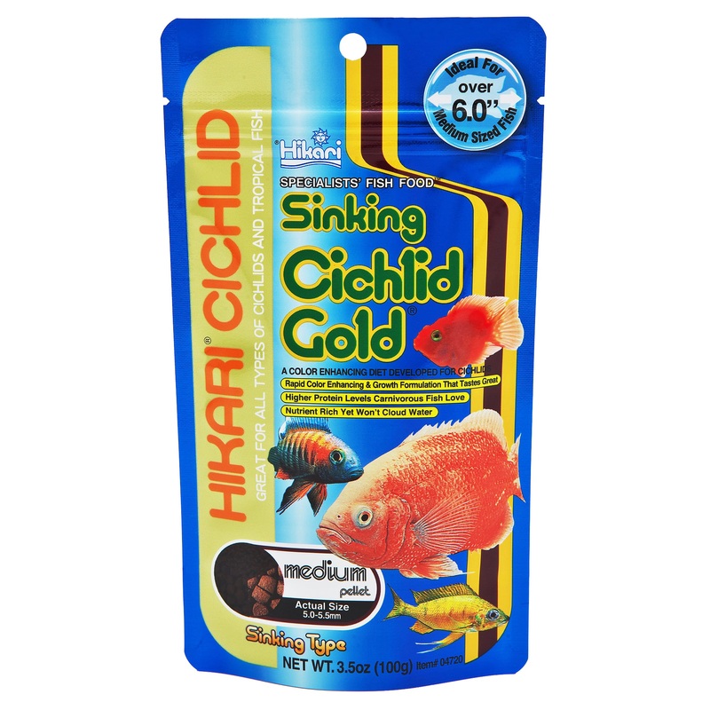 Hikari Cichlid Gold Sinking Medium Pellet 100g - A Colour Enhancing Diet