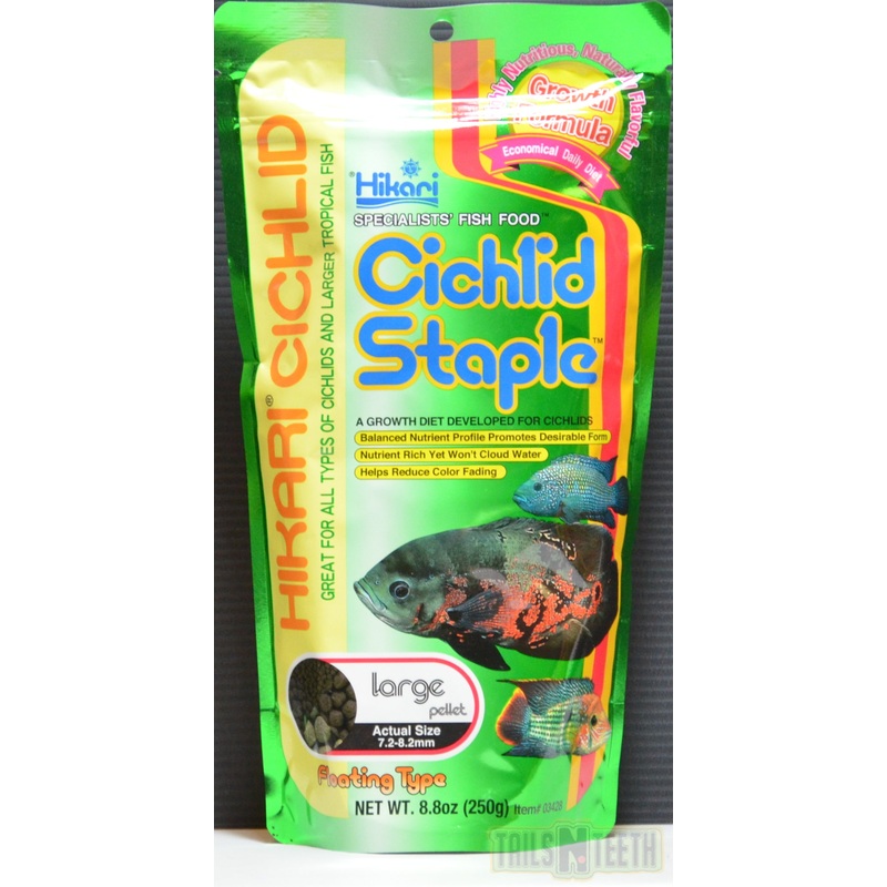 Hikari Cichlid Staple Large Floating Pellet 250g - Growth Diet for Cichlids