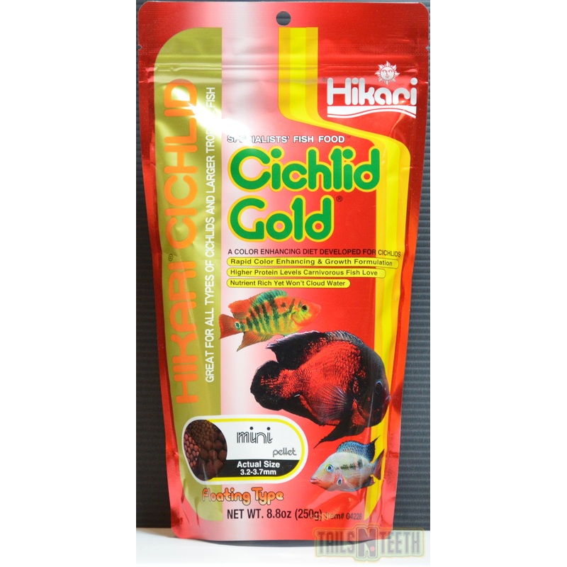 Hikari Cichlid Staple Mini Floating Pellet 250g - Growth Diet for Cichlids