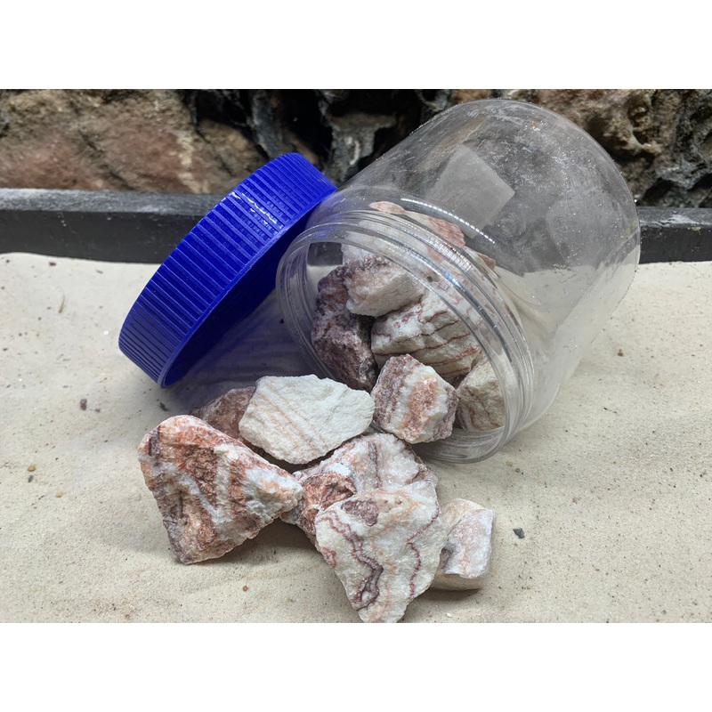 Rosy Cloud Rock Pieces Jar - Great For Nano Tanks..