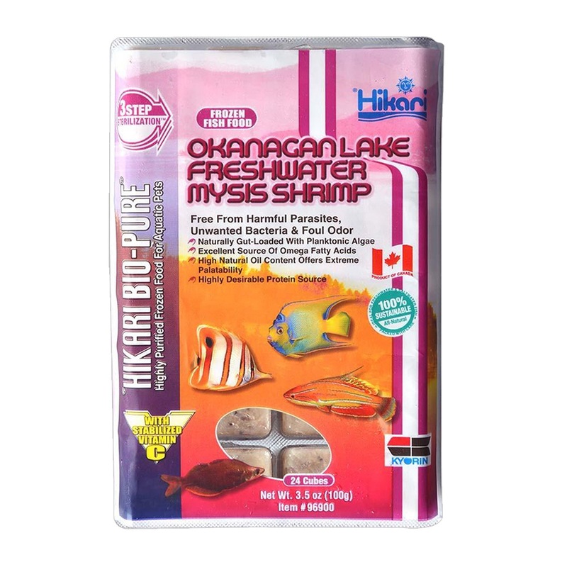 Hikari Bio-Pure Frozen Okanagan Lake Freshwater Mysis Shrimp - Cubes - 3.5 oz