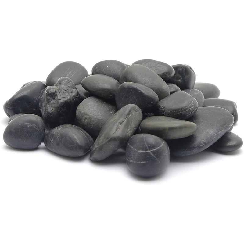 Marina Decorative Natural Gravel - Black Beach Pebble - 2 kg