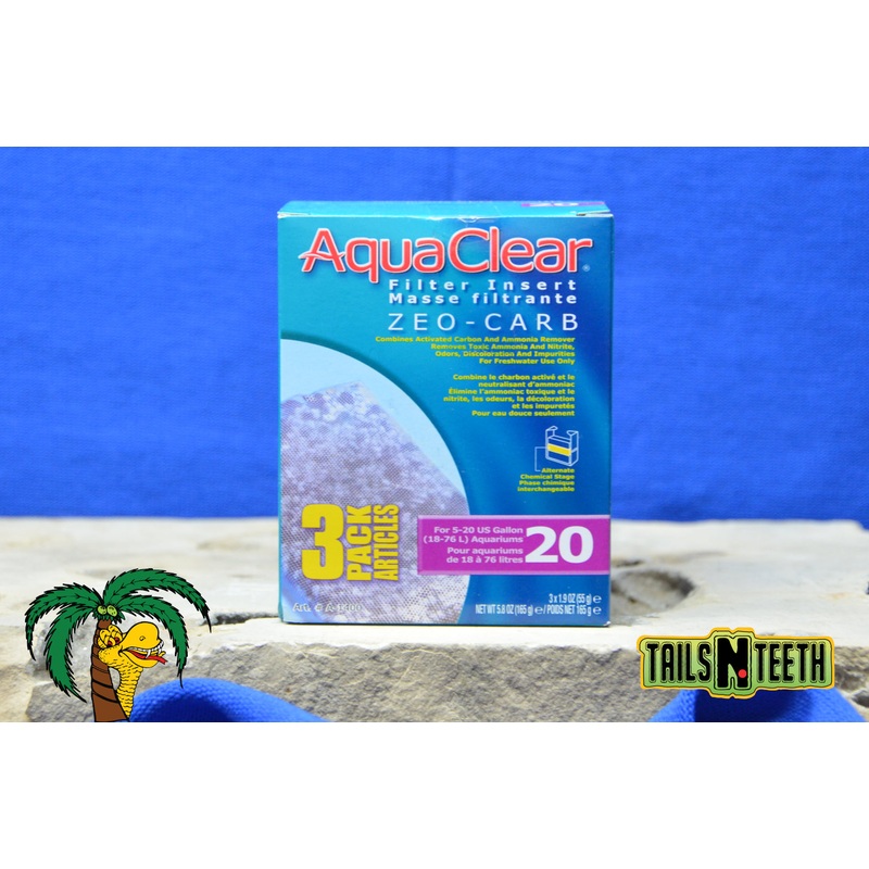 AquaClear 20 Zeo-Carb Insert 3-Pack ~ Replacement Filter Media