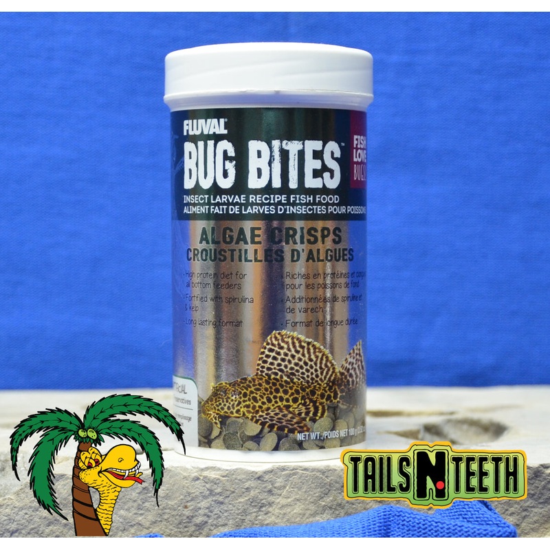 Fluval Bug Bites Algae Crisps 100g ~ Insect Larvae High Protein Diet