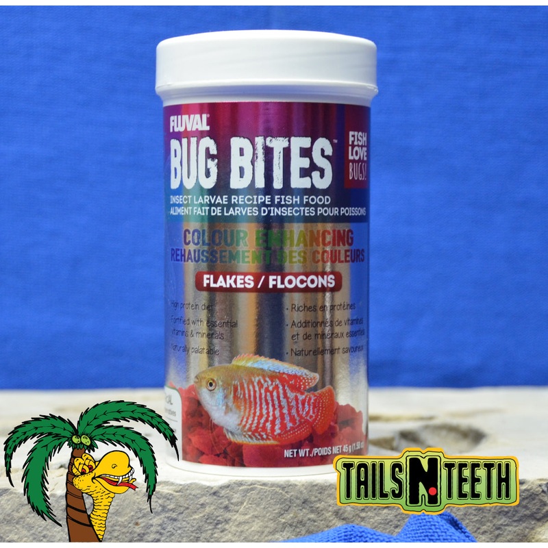 Fluval Bug Bites Colour Enhancing Formula 45g ~ Insect Larvae High Protein Diet