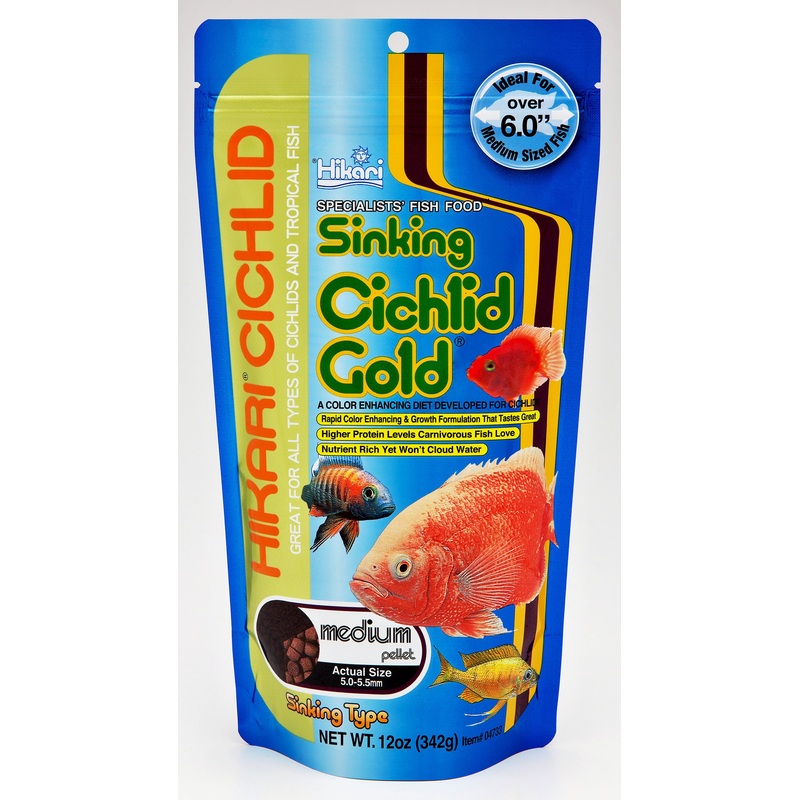 Hikari Cichlid Gold Medium Pellet 342g - Colour Enhancing Diet