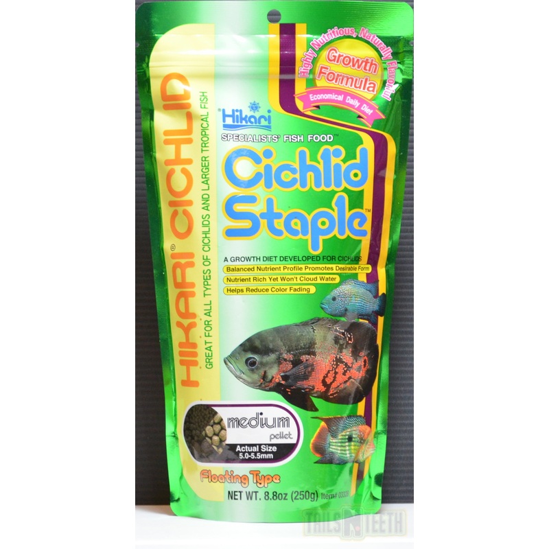 Hikari Cichlid Staple Medium Floating Pellet 250g - Growth Diet for Cichlids