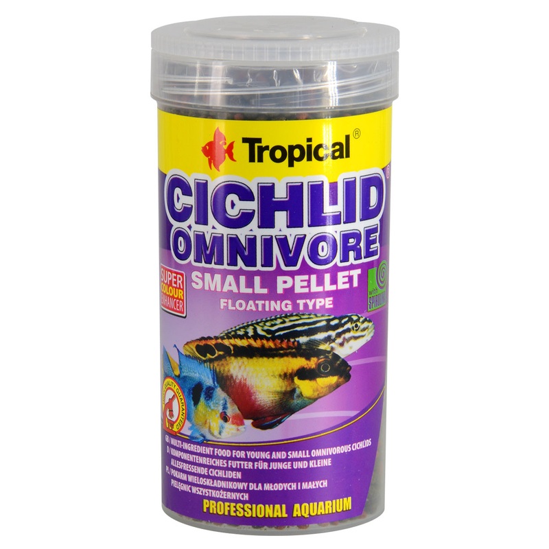 Tropical Cichlid Omnivore Floating Pellet - Small Pellet - 90g - Super Colour Enhancer