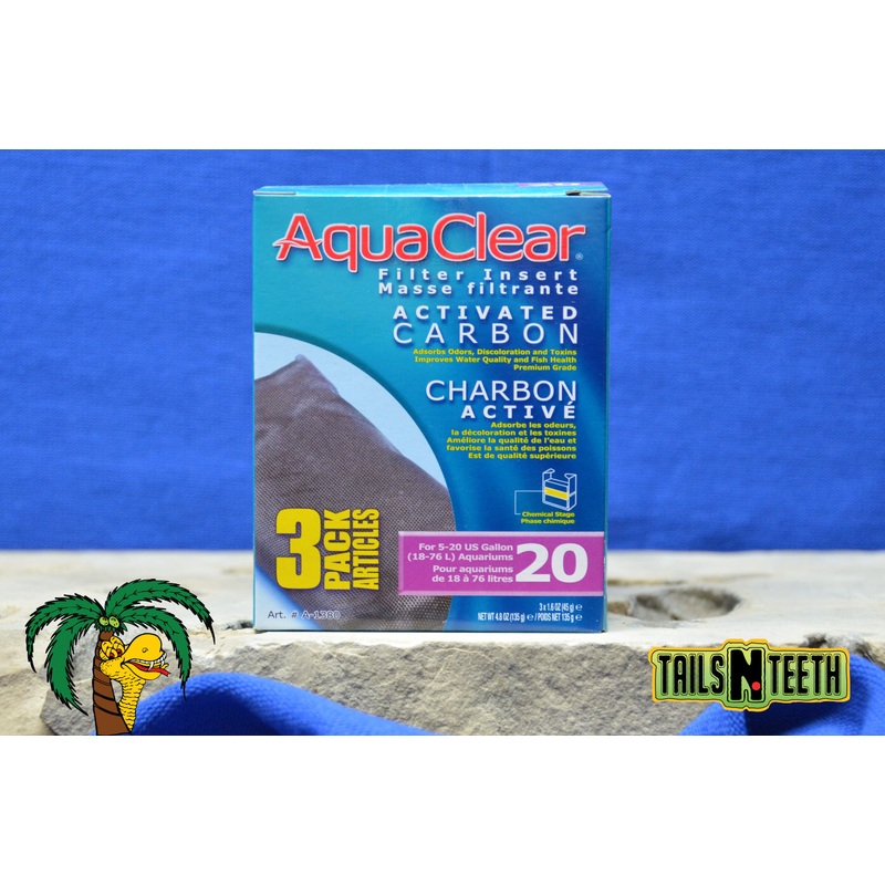 AquaClear 20 Activated Carbon Insert 3-Pack ~ Replacement Filter Media