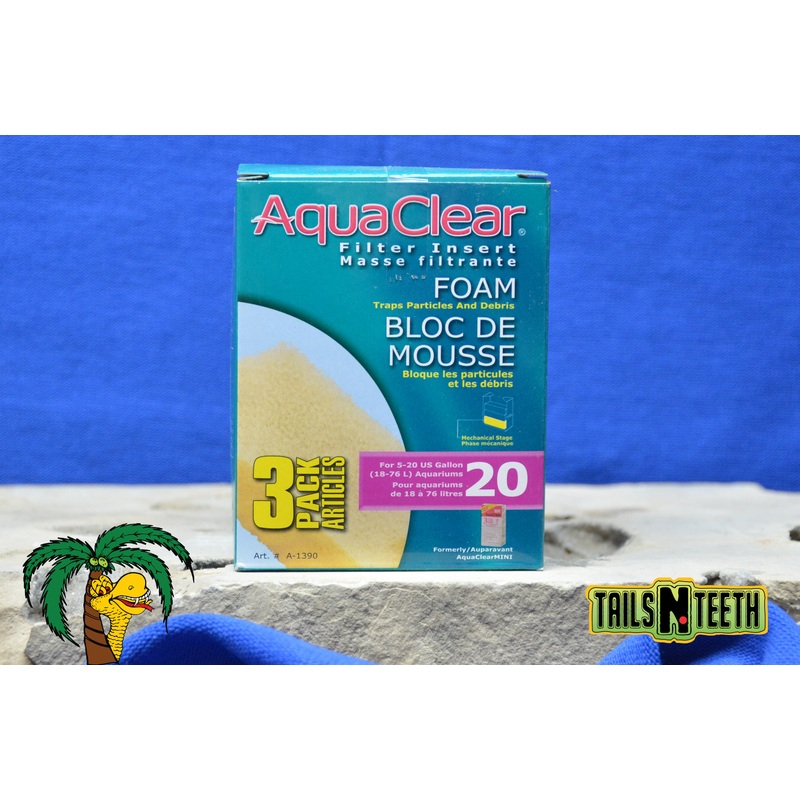AquaClear 20 Foam Insert 3-Pack ~ Replacement Filter Media