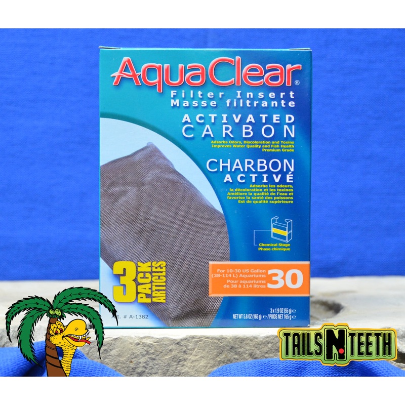 AquaClear 30 Activated Carbon Insert 3-Pack ~ Replacement Filter Media