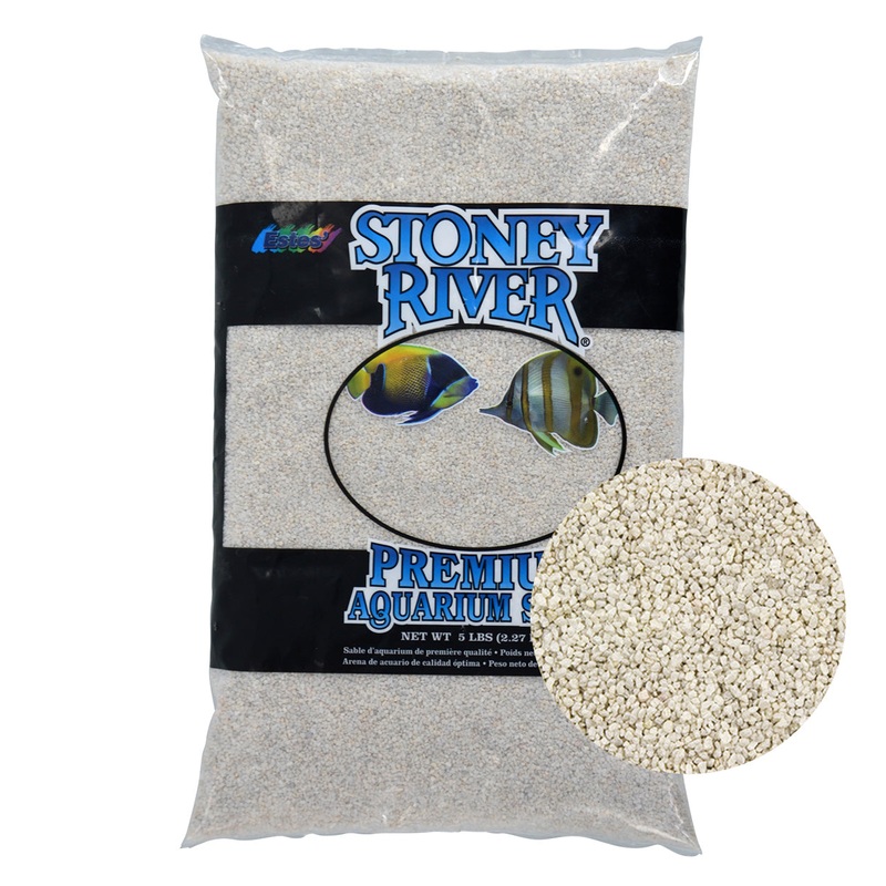 Estes Stoney River Premium Aquarium Sand - #5 White Marine - 5 lb