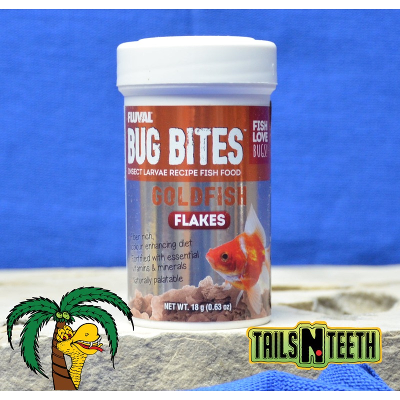 Fluval Bug Bites Goldfish Flake 18g ~ Insect Larvae High Protein Diet