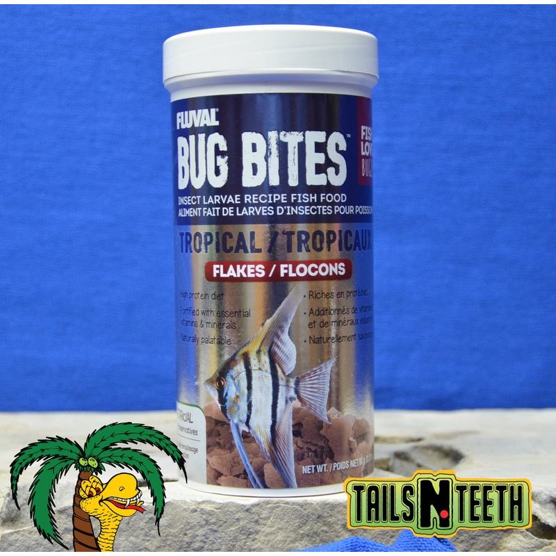 Fluval Bug Bites Tropical Flakes 90g ~ Insect Larvae High Protein Diet