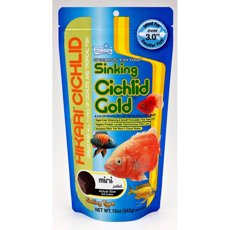Hikari Cichlid Gold Sinking Mini Pellet 342g - A Colour Enhancing Diet