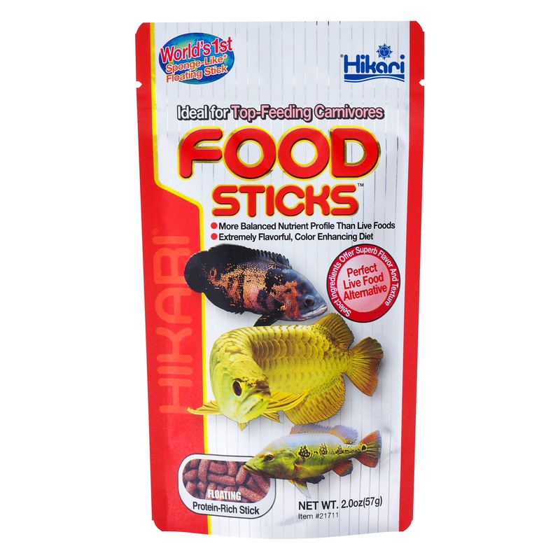 Hikari Food Sticks 57g - Ideal for Top Feeding Carnivores - Optimally Balanced