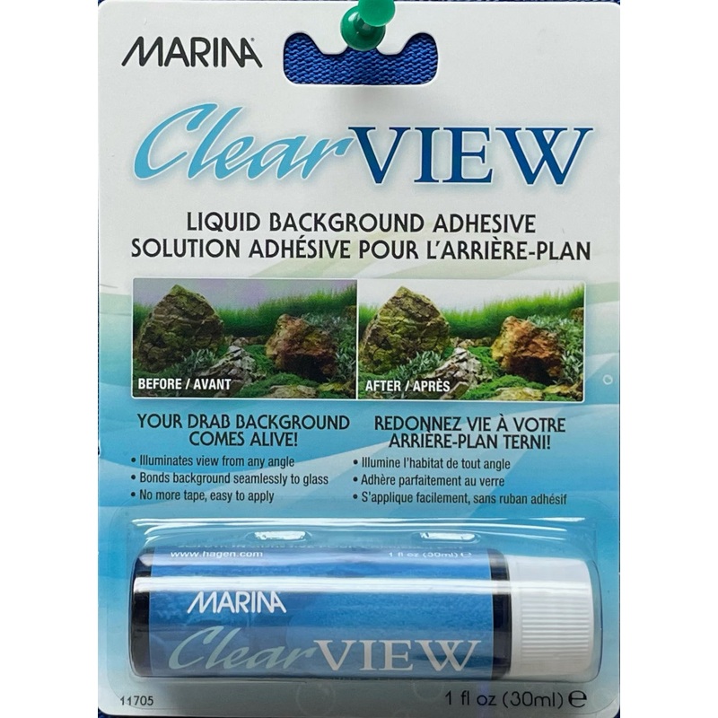 Marina Clear View Aquarium Background Adhesive Solution - 30 ml (1 fl oz)