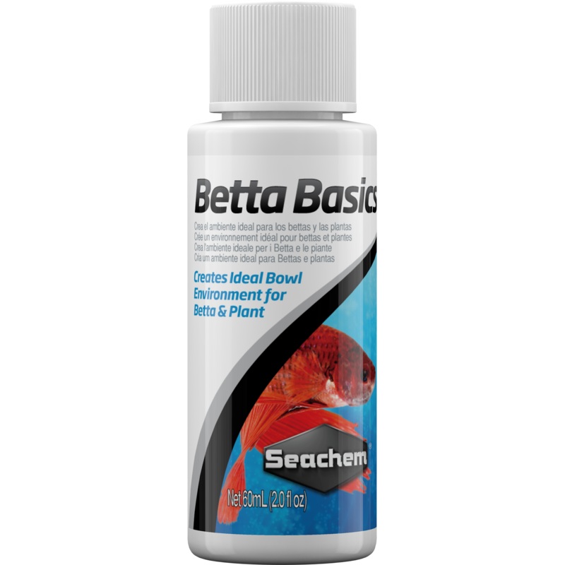 Seachem Betta Basics 60ml - Creates Ideal Bowl Environment for Bettas