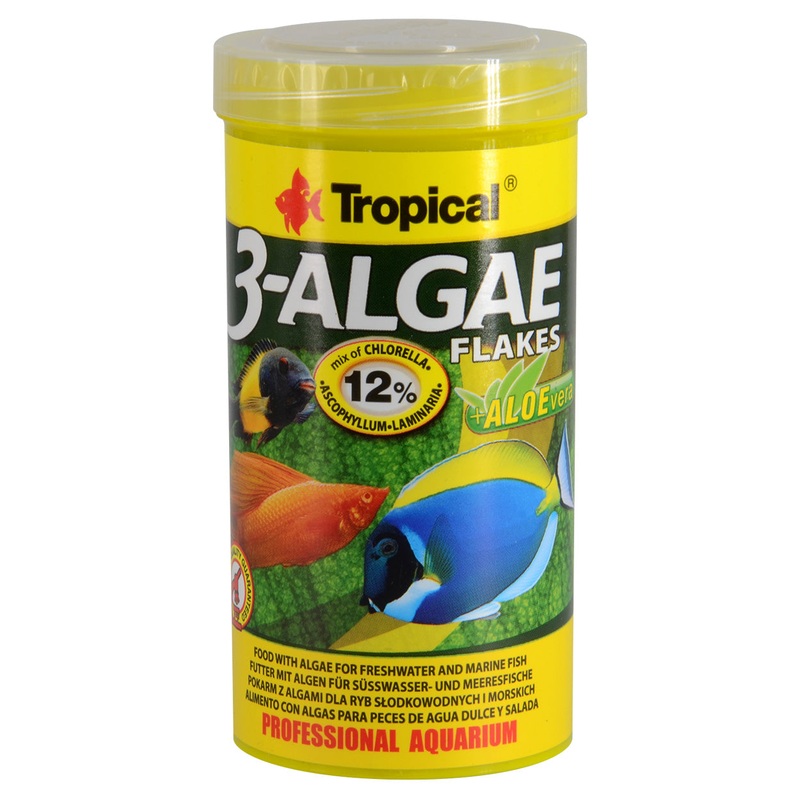 Tropical 3 - Algae Flakes - 50 g - For Freshwater or Marine Fish