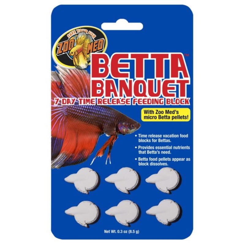 Zoo Med Betta Banquet 7 Day Feeding Blocks - 6 pk