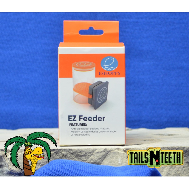 Eshopps EZ Feeder - 2" x 3" With Anti-Slip Rubber Padded Magnet - Neon Orange