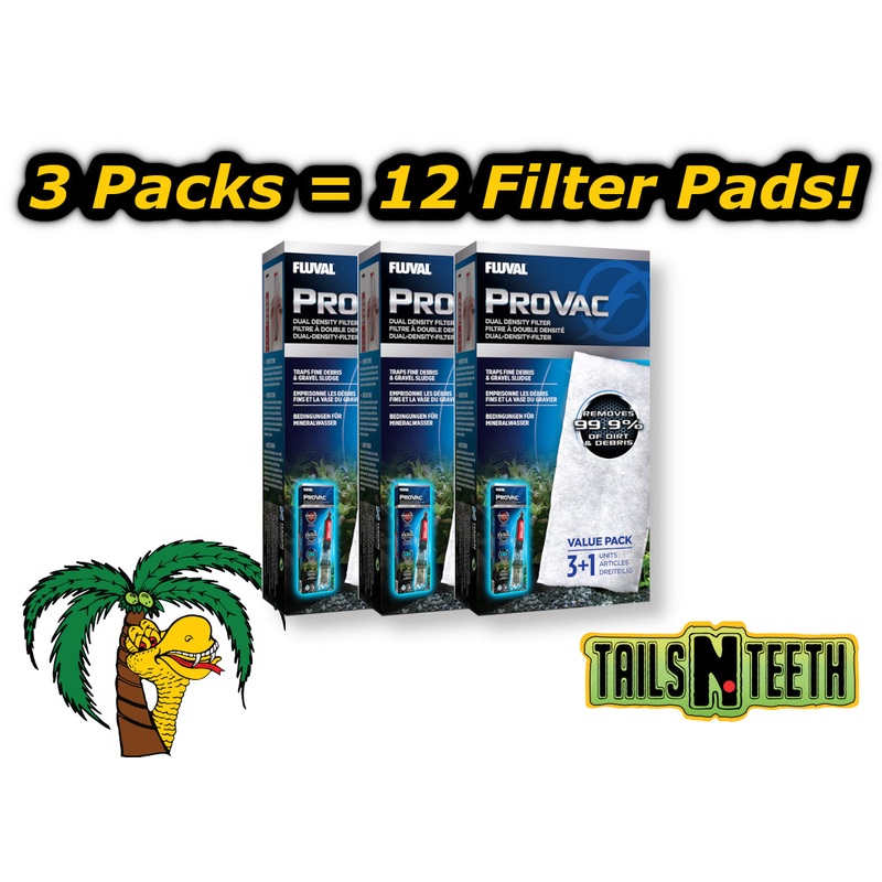 Fluval ProVac Dual Density Replacement Filter Pad for ProVac - 3 x Value Pack-> 3+1