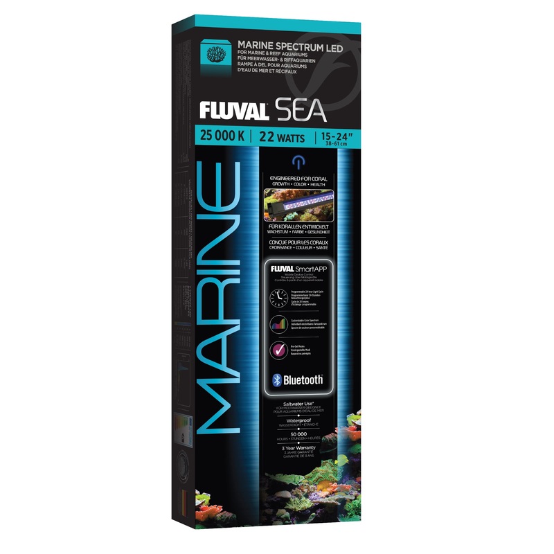 Fluval SEA Marine Spectrum LED with Bluetooth - 22 W - 15-24 in (38-61 cm)