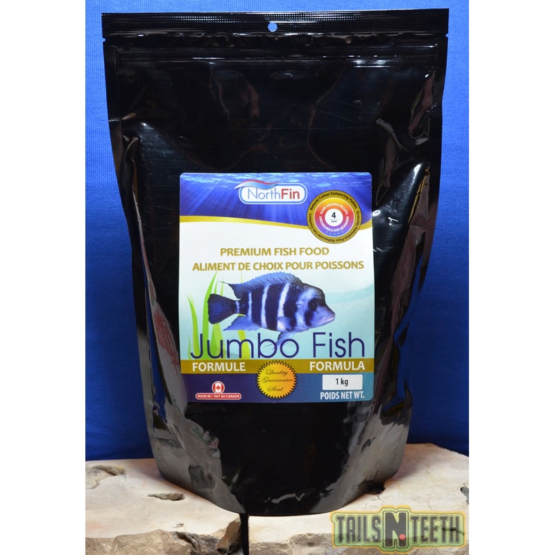 NorthFin Jumbo Fish - 4mm Pellet 1kg - Premium Fish Food - Made in Canada