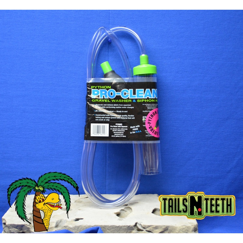PYTHON Pro-Clean Aquarium Gravel Washer - MED w/Squeeze-Ball 2"x10" x 6 FT Hose