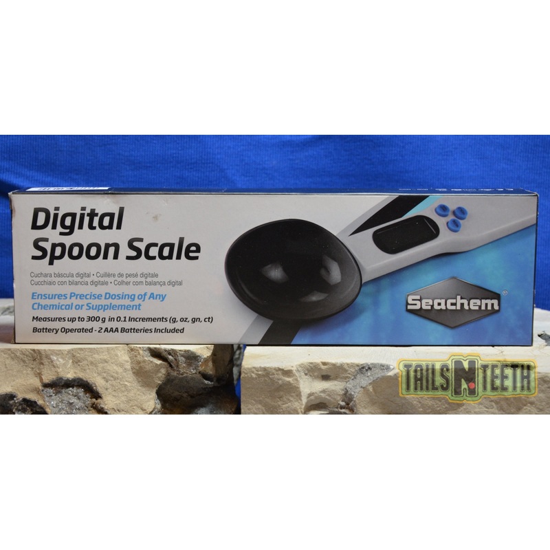Seachem Digital Spoon Scale - Measures Up To 300g In 0.1 Increments (g,oz,gn,ct)