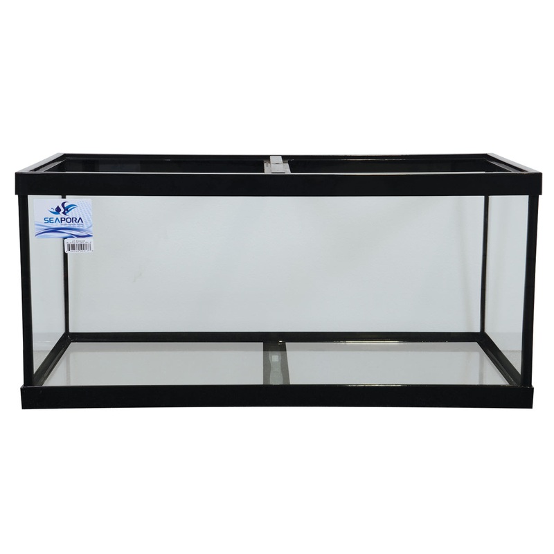 Seapora Breeder Aquarium - Black Frame - 40 gal - Black Silicone - 36x18x16"