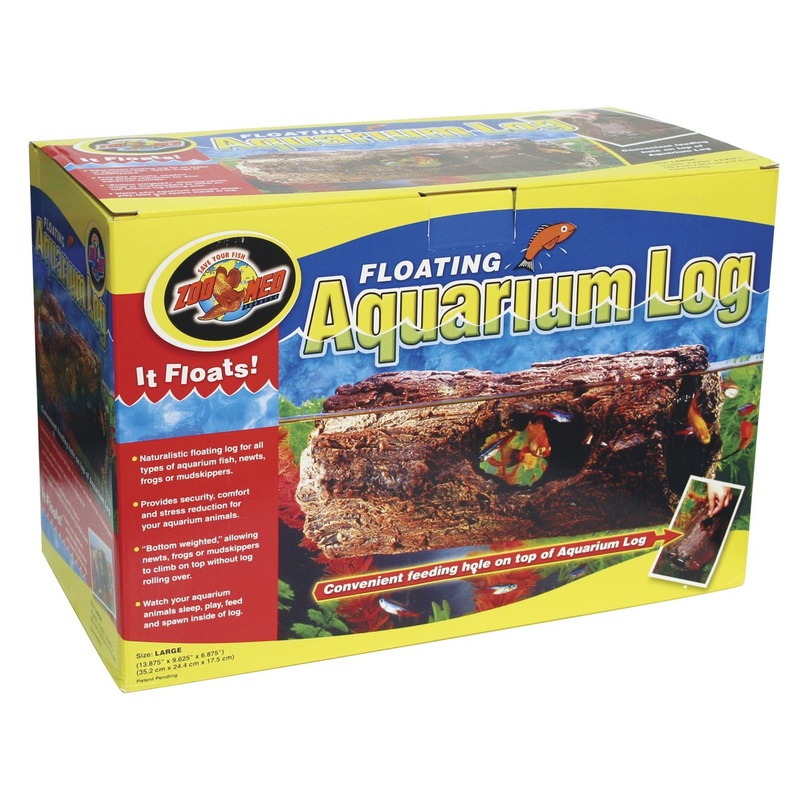 Zoo Med Floating Aquarium Log - Large 13.8"x9.6"x6.8" - Provides Security
