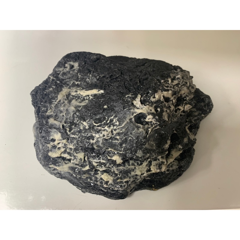 Floating Grey/White Resin Rock Platform - 8"l x 6.5"w x 1.5"h