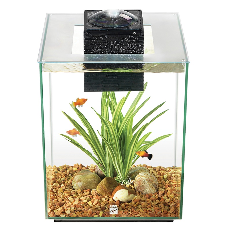 FLUVAL Chi Aquarium Kit, 5 US Gal (19 L), Black