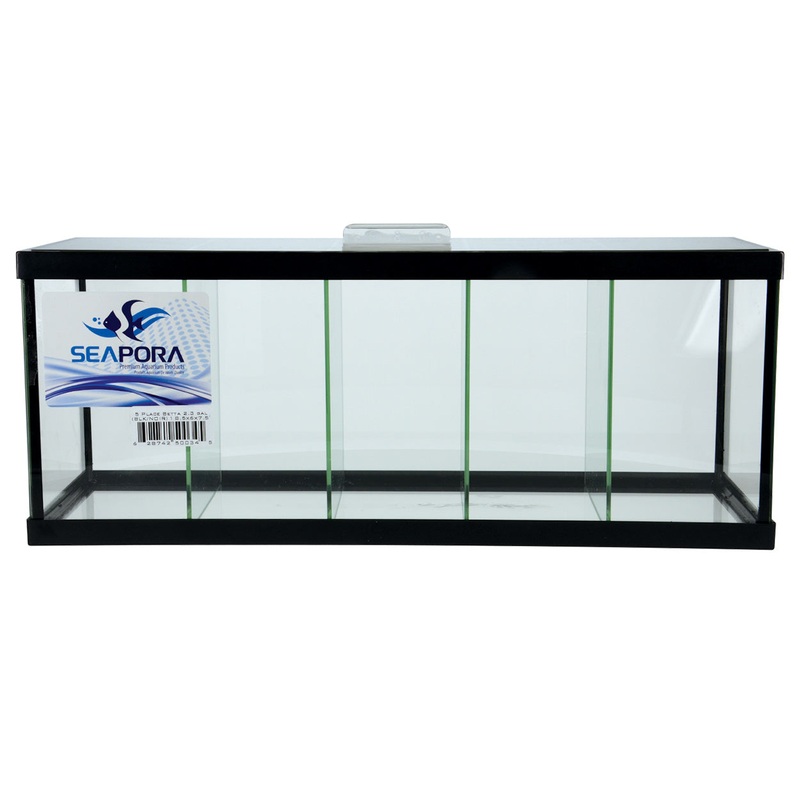 Seapora Betta Aquarium - 5 Compartments - 3.5 gal - 18.5" x 6" x 7.5"