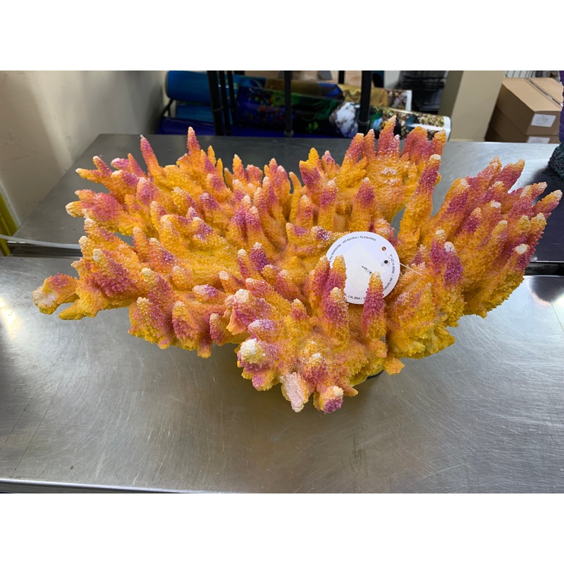 Branching Flame Coral - ORANGE/RED - Aquarium Ornament