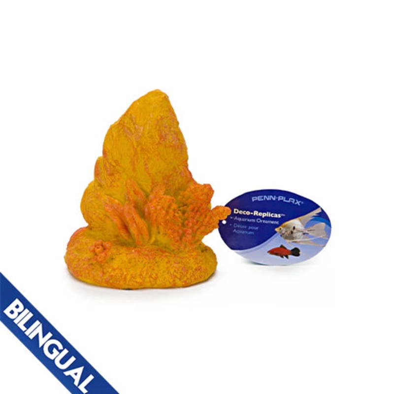 PENN-PLAX MYSTIC CORAL ORANGE 4" AQUARIUM ORNAMENT