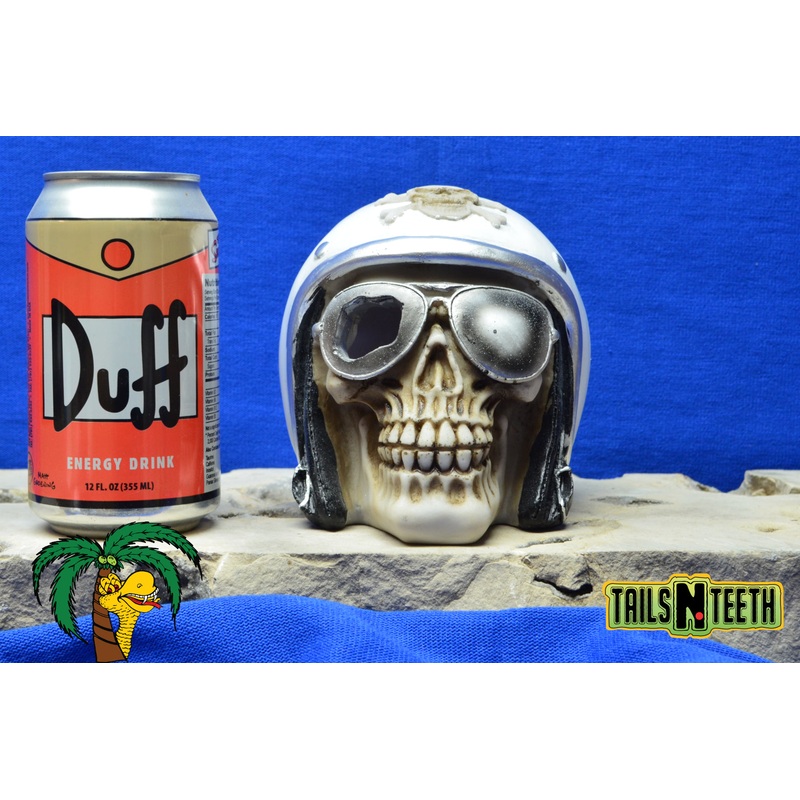 Pilot Skull Aquarium FISH Ornament - 5.5"L x 5.5"H x 5"W ~ Poly Resin