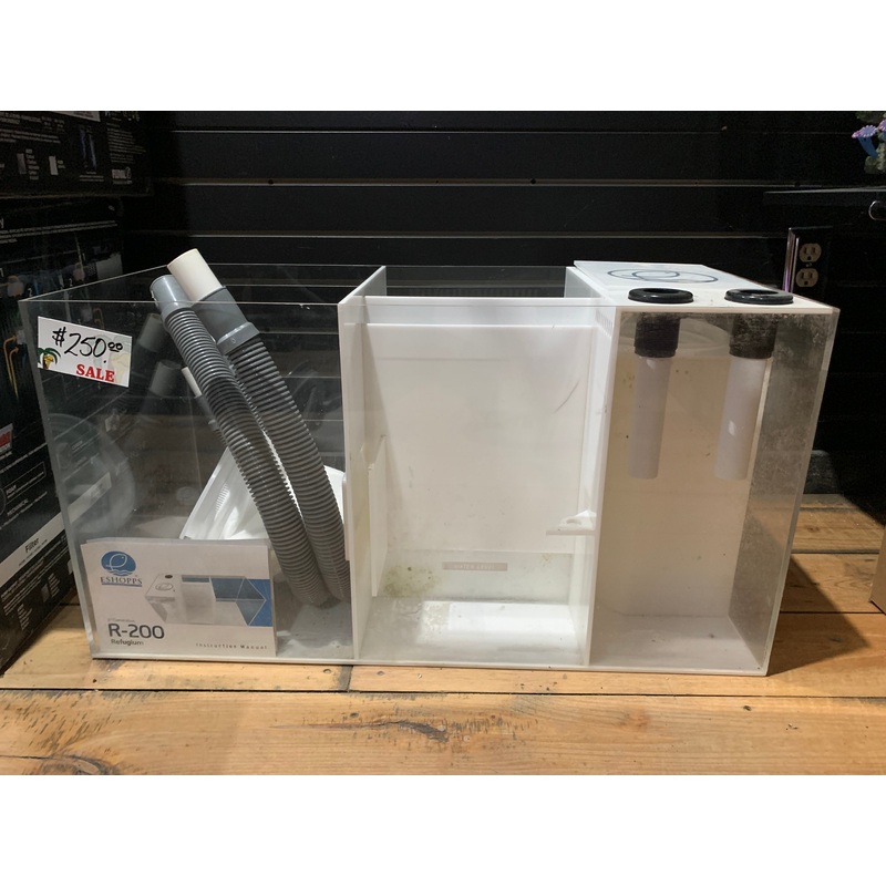 Eshopps- R-200 Refugium Sump 3rd Gen  - Gently Used - with hoses