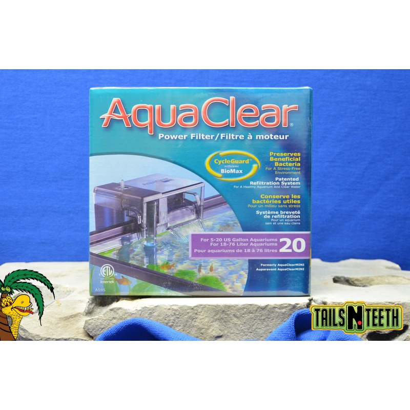 Aquaclear Power Filter for 5-20 US Gallon Aquariums - w/ CycleGuard BioMax Media