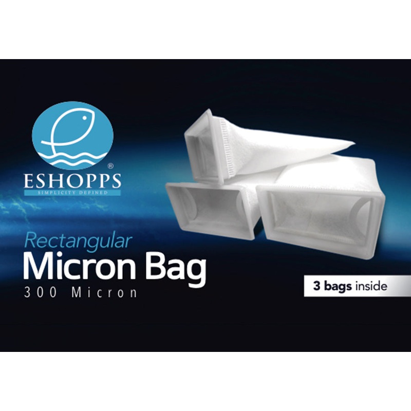 Eshopps Rectangular 300 Micron Filter Sock 3 pack -  7" x 4.5" -  #29871