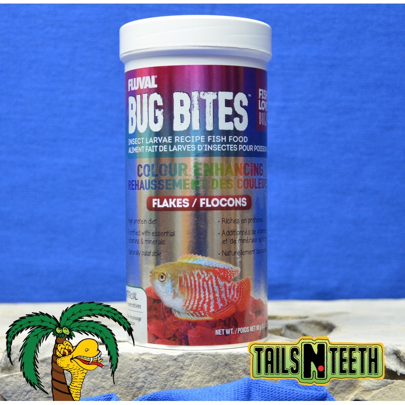 Fluval Bug Bites Colour Enhancing Formula 90g ~ Insect Larvae High Protein Diet