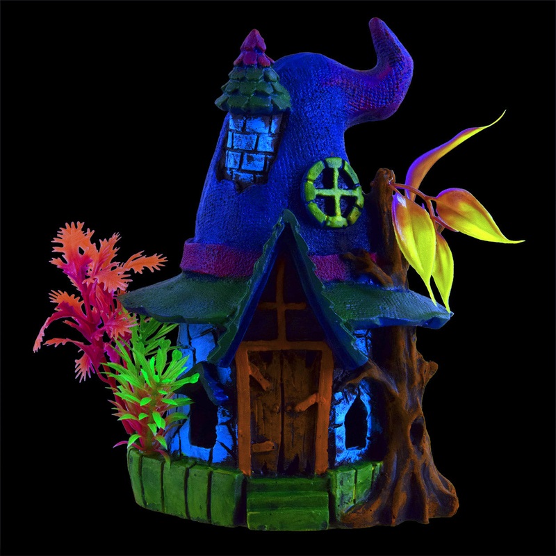 Glowing Wizard House - "Glow in the Dark" Aquarium / Reptile Ornament
