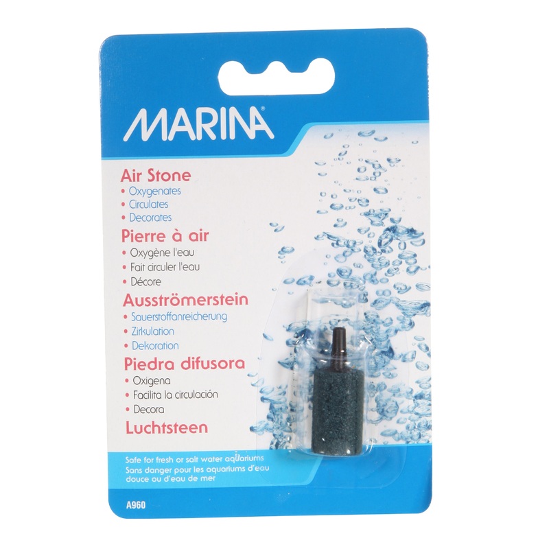 Marina Air Stone - Cylindrical 2.84 cm Dia - Single Pack - Adds Oxygen & Circulation